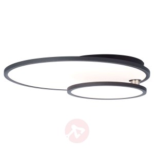 Lampa sufitowa LED Bility, okrągła, czarna ramka