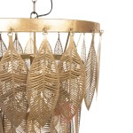 Lampa wisząca 621 z ozdobą z metalowych liści