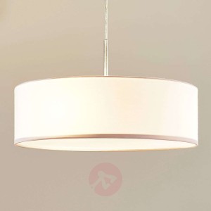Lampa wisząca SEBATIN z materiału, kremowa