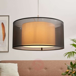 Duża lampa wisząca Organza z podwójnym kloszem