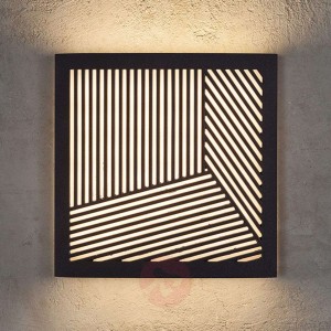 Kinkiet zewnętrzny LED Maze Straight czarny