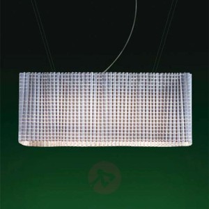 Regulowana designerska lampa wisząca Plissé, biała