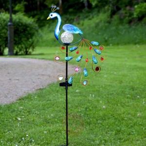 Solarne oświetlenie dekoracyjne Peacock, paw