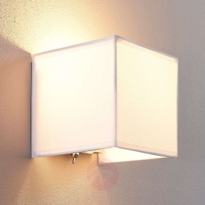 Lampa ścienna Adea, przełącznik, 13 cm, biała