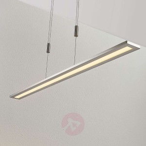 Lampa wisząca LED Esteban, niklowana, ściemniana