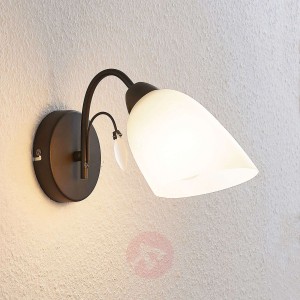 Lindby Amgad lampa ścienna, czarna podstawa