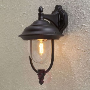 Zewnętrzna lampa ścienna PARMA, czarny