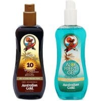 Australian Gold SPF 10 Spray Gel Bronzer 237ml + Australian Gold Aloe Freeze Spray Gel 237ml