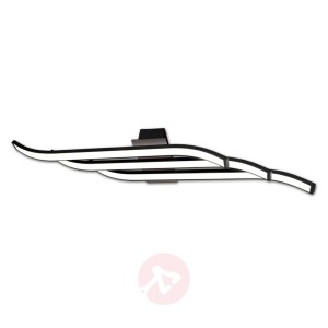 Wygięta lampa sufitowa LED Largo, czarna