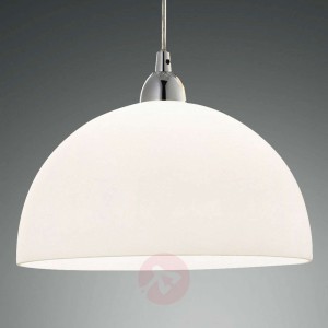Lampa wisząca Nice, szklany klosz, biała, 36 cm