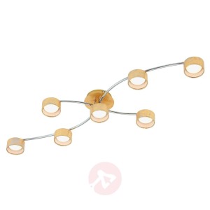 Lampa sufitowa LED Anna, 7-punktowa, złota