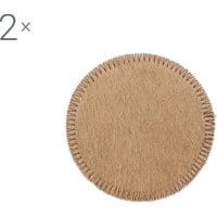 Zestaw 2 podstawek pod szklankę Cow Beige