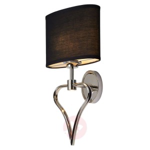 Czarny klosz – lampa ścienna Falmouth z LED