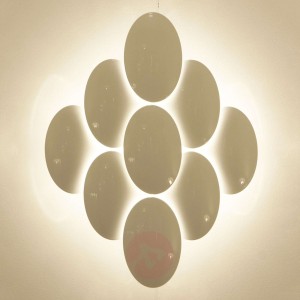 Piękna lampa ścienna LED OBOLO, ściemn. 8-pkt.