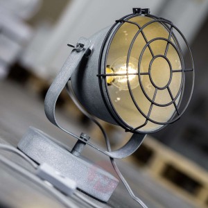 Lampa stołowa Carmen beton z siatką metalową