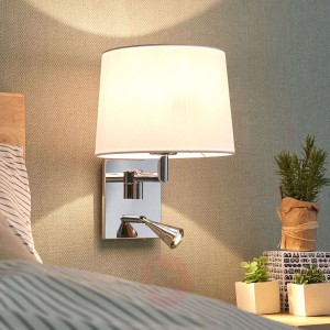 Lampa ścienna Bent z lampką do czytania