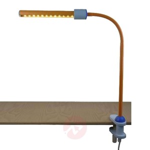 Pomarańczowa lampa z zaciskiem NEW GENERATION