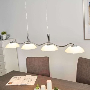 Wygięta lampa wisząca Priscilla 4-punktowa