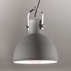 Szara, metalowa lampa wisząca Iffet