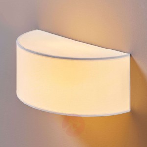 Półokrągła materiałowa lampa ścienna Katrien