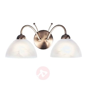 Lampa ścienna MILANESE stary mosiądz, 2-punktowa