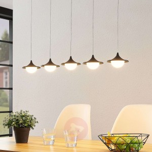 Lucande Tamsi lampa wisząca LED, 5-pkt. ściemniana