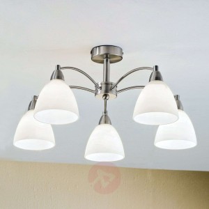 Fascynująca lampa sufitowa KINGA nikiel