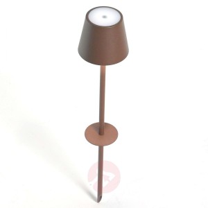 Lampa z grotem ziemnym LED Poldina brązowa 135 cm