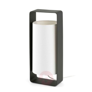 Czarno-biała lampa stołowa Lula, 40 cm