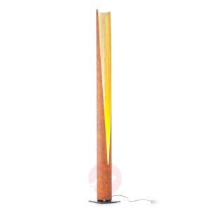 Ekskluzywna lampa stojąca Cannula, rdzawo-złota