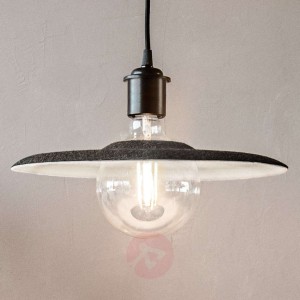 UMAGE Shade lampa wisząca czarna, filcowy klosz