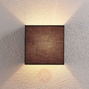 Lampa ścienna Adea, 25 cm, kwadratowa, czarna
