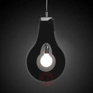 Ozdobna lampa wisząca Flat czarna