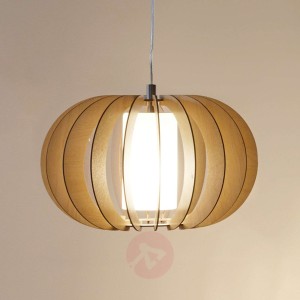 Brązowa drewniana lampa wisząca Stellato, 40 cm