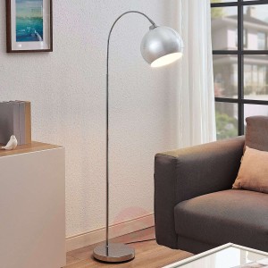 Lampa podłogowa łukowa Moisia w chromie