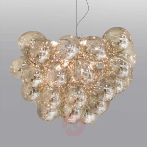 By Rydéns Szklana lampa wisząca Gross, bursztynowa