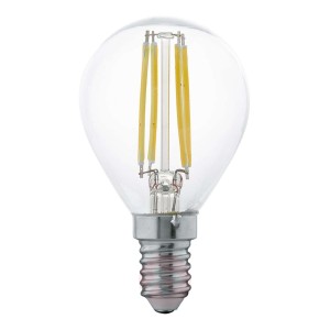 Żarówka filament LED E14 P45 4W, ciepła biel
