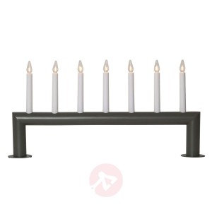 Świecznik Circum, prosty, 7-punktowy ciemnoszary