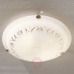 Szklana lampa sufitowa Swietłana, okrągła, 40 cm