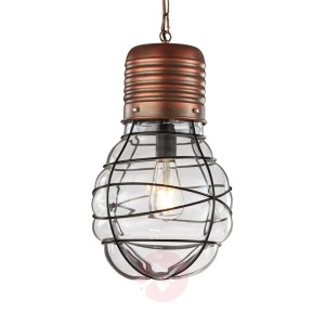 Lampa wisząca Edda, antyczna miedź