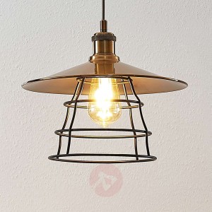 Lindby Ellmar lampa wisząca z mosiądzu