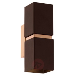 2-punktowy kinkiet LED Passa, brązowo-miedziany