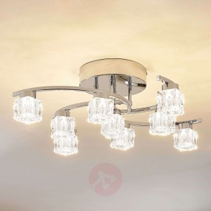 9-punktowa lampa sufitowa LED Yaro, ściemniana