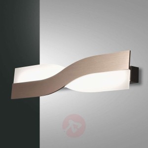 Piękna lampa ścienna LED Riace, 50 cm, brąz