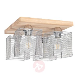 Lampa sufitowa Norman Wood 4-pkt. dąb olejowany