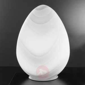 Lampa stołowa Alice w kształcie jajka, 58cm, dekor