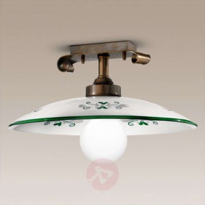 Lampa sufitowa o ładnym kształcie Bassano zielona