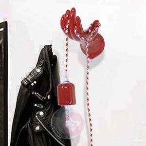 Ceramiczna lampa ścienna A181 RSS wtyczka czerwona