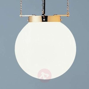 Lampa wisząca w stylu Bauhaus mosiądz 40 cm
