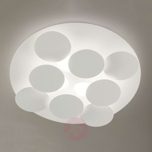 Śnieżnobiała lampa sufitowa LED Nuvola, regulowana
